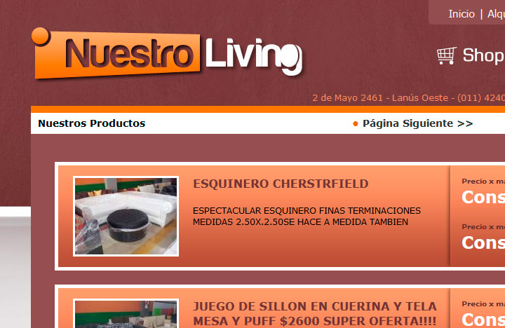 Listado de productos - Shopping Online